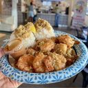 A shrimp plate at the Kakaʻako counter